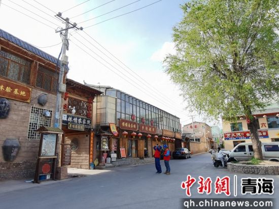 图为国家电网青海电力三江源（海东互助）党员服务队队员薛天林及同事在青海省海东市互助土族自治县小庄村开展巡视测温工作。赵梅芳摄